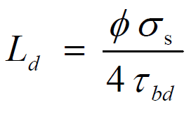 development length calculation formula