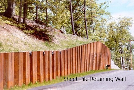 sheet pile retaining wall