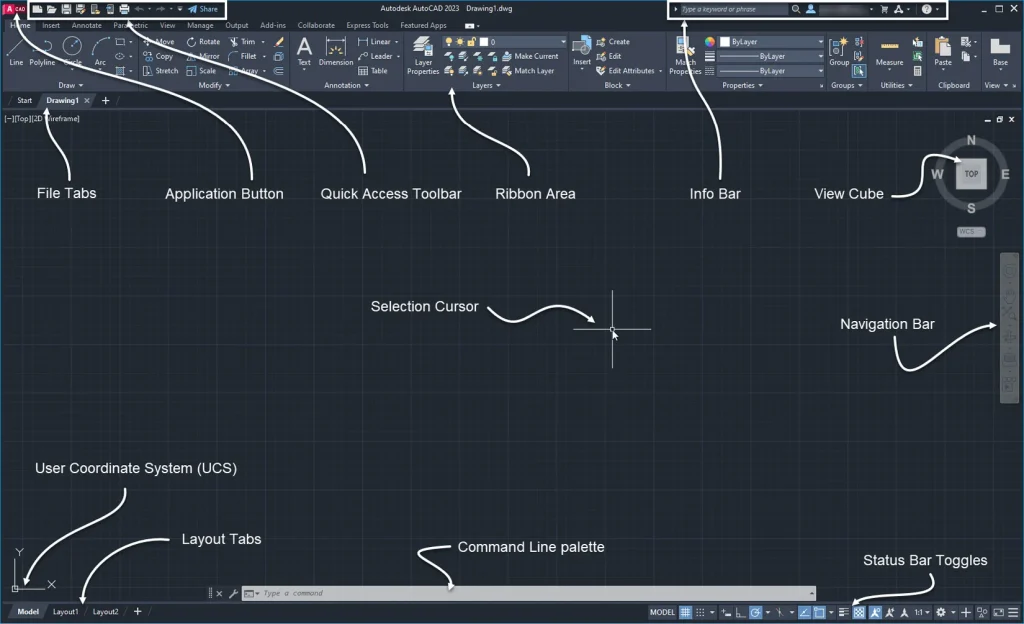 autocad user interface